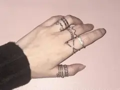 シルバーリング 8点セット 指輪 レディース メンズ　アクセサリーセット②