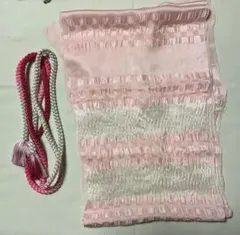 ピンク 帯揚げと帯締めセット　1025