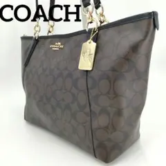 COACH　コーチ　トートバッグ　シグネチャー　PVC　ゴールド金具　A4可