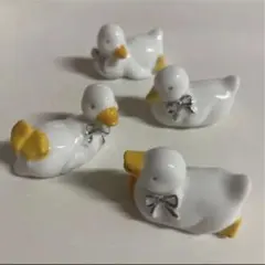 【ゆにこ〜ん様専用】あひる型陶器製箸置き4個セット