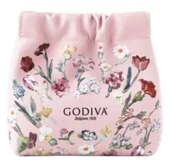 未使用 GODIVA オリジナルポーチ 花柄 ピンクのサムネイル