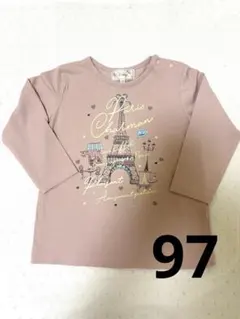 motherways 長袖カットソー 97cm くすみピンク