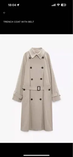 ZARA ベージュ トレンチコート