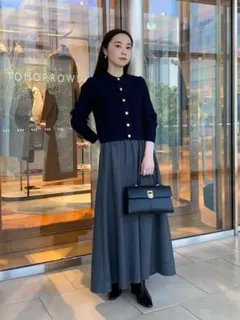 ✨即購入OK✨【新品】MACPHEE コットンケーブル クルーネックカーディガン