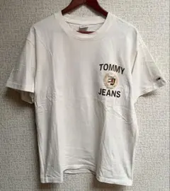 TOMMY JEANS Tシャツ 半袖　プリント　L 白