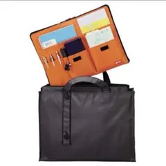 インナーバッグ　バッグインバッグ  スッキリ　整理整頓　A4サイズ  オレンジ