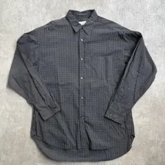 L B:MING by BEAMS グラフチェック ワイドフィット シャツ 黒