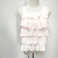 H&M 薄いピンク フリル トップス