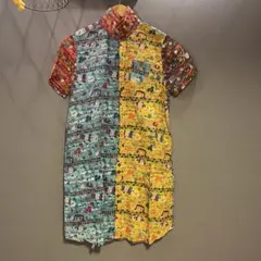 【CUBE SUGAR】総柄シャツワンピース【カラフル】のサムネイル