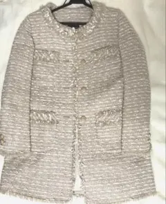 MELROSE ノーカラージャケット ベージュのサムネイル