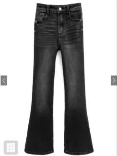 GRL ハイウエストフレアデニムパンツ[cu498]