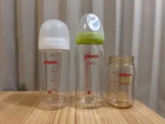 Pigeon 母乳実感哺乳瓶 ガラス240ml 2本セットフタ付き
