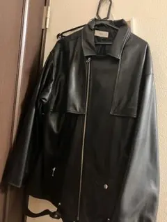 ADRER レザージャケット フェイクレザー ブラック Lサイズ