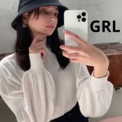 【セール品✨】GRL カシミヤタッチ　ニット　バルーンスリーブ アイボリー F