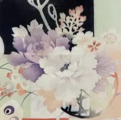 古布187 着物　はぎれ　ハギレ　花　牡丹　蝶