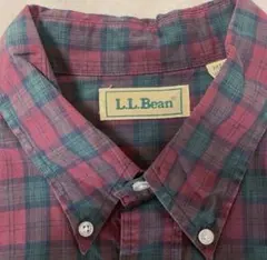 L.L.Bean香港製BDチェックシャツ L TALL 90s ヴィンテージ赤緑
