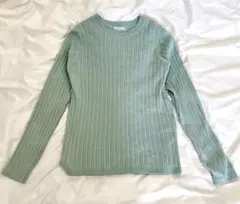CINEMA CLUB ミントグリーン長袖セーター