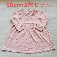 H&M ベビーワンピース 2枚セット 86 12-18M 花柄 バンビ 保育園