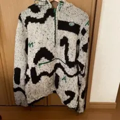 thanks sea knit anorak parka ホワイトブラック