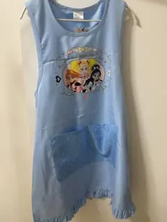アニメキャラクターエプロン Lサイズ 水色
