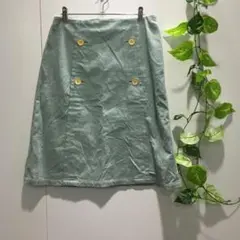 SONIA RYKIEL コーデュロイスカート グリーン 40　L