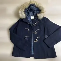 #earth#ダッフルコート#紺色#Mサイズ#ショート丈