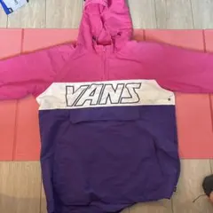 VANS ナイロンジャケット ハーフジップ ピンク パープル Lのサムネイル