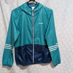 adidas ウィンドブレーカー M ターコイズ/グレー　レディース
