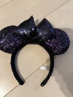 紫色スパンコールリボンカチューシャ