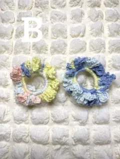カラフルフリルヘアゴム2個セット　ベビー&キッズ用　B