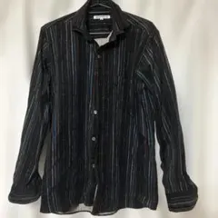 コーデュロイ　ストライプ　ラメ　メンズシャツ　ヴィンテージ美品