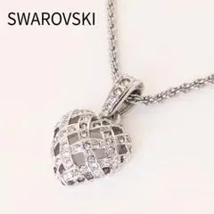 極美品　スワロフスキー　ネックレス　クリスタル　ハート　ストーン　保存袋
