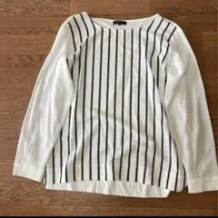 COMME CA ISM ストライプ長袖Tシャツ 11号