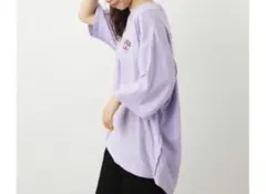 RODEOCROWNSロデオクラウンズ LOGO SIGNS5分袖BIGトップス