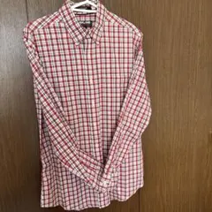 KIRKLAND Signature 赤白チェック長袖シャツ Mのサムネイル