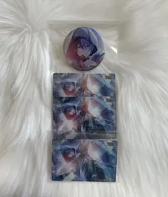 青柳冬弥　バッジとカード 4点セット