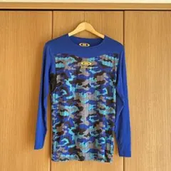 【おすすめ！】AMJ 長袖アンダーシャツ M 青 迷彩