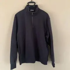 GU スウェットハーフジップシャツ　Lサイズ グレー
