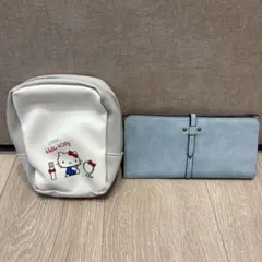 【新品未使用】ORBIS Hello Kitty ポーチ& 市川園 長財布のサムネイル