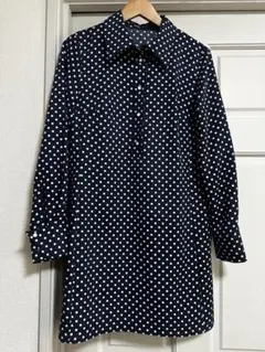 ZARAドット柄シャツワンピース