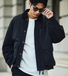 定価16995円襟コーデュロイ切り替え フィッシングジャケット　Sサイズ　黒