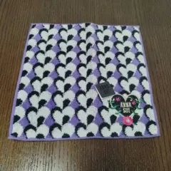 ANNA SUI タオルハンカチ ハート柄 パープルのサムネイル
