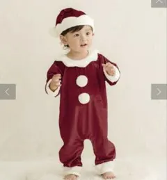 3coins スリーコインズ　クリスマス　サンタロンパース　70-80㎝