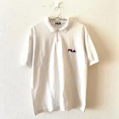 ☆【フィラ】ポロシャツ 刺繍ロゴ 半袖 シンプル カジュアル Mのサムネイル