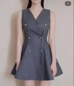 新品☆yilon イロンSS CLASSIC GILET DRESS グレー | Mercari