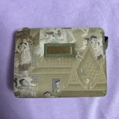 【美品】ジムトンプソン JIM THOMPSON ポーチ タイ伝統柄 シルク