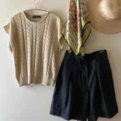 vintage ベージュ サマーニット 80s 90sのサムネイル