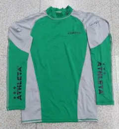ATHLETA 長袖シャツ 緑/グレー