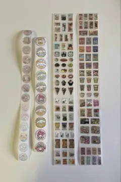 (74)おすそ分け シール 食べ物 飲み物 スイーツ パッケージ 韓国