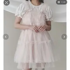 【新品タグ付き】merry jenny チュールコルセットミニワンピース ピンク